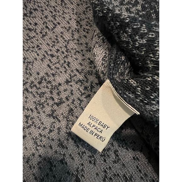 Beyond Threads 100% Baby Alpaca Sweater Jacket Black Gray Speckled Ombre Med JL - Picture 7 of 8